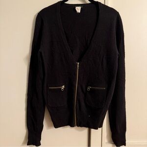 J.Crew Black Zippered Women's Sweater